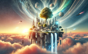 A visually striking conceptual image representing empowered employees as the foundation of business success. The image features humans reaching their potential while growing a business.
