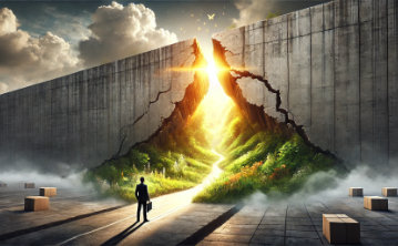 A visually striking conceptual image representing the metaphorical contrast between untouched natural beauty and a damaged environment, focusing on the emotional and conceptual impact of good vs bad marketing.